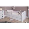 Dětská postel Julia 160 x 80 cm se zásuvkou a zábranou - bílá