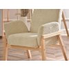 Křeslo Lao - béžové bouclé