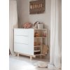 Přebalovací komoda Basic s policemi - bílá
