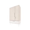 Šatní skříň River - bílá, dřevo