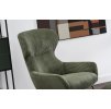 Křeslo ušák s podnožkou Conor - zelené