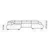 sedaci souprava bull xl technicky nakres bocni pohled