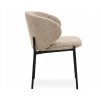 jídelní židle maren v béžovém buklé boční pohled s područkou
