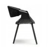 jídelní židle bent černá černá žinylka pohled zboku