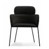 ez tečky)         černá židle biagio s područkami a vysokým opěradlem