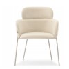 přední pohled na béžovou židli biagio