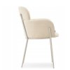 boční pohled na židli biagio béžový velur