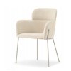 jídelní židle biagio v béžovém veluru se světlou kovovou podnoží