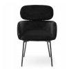 černá čalouněná židle arlen z čelního pohledu