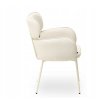 krémová jídelní židle arlen boční pohled na bílém pozadí