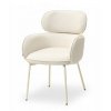 krémová jídelní židle arlen mírný boční pohled na bílém pozadí