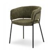 jídelní židle sorin zelené buklé černé kovové podnoží