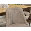 detail vertikálně prošitého opěráku jídelní židle ernest