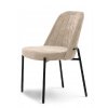 jídelní židle ernest světle béžová černé kovové podnoží