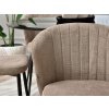 vertikální prošívání zaobleného opěráku židle zita béžová