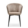 Jídelní židle Zita béžová/černé kovové podnoží