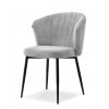 jídelní židle zita šedá s černým kovovým podnožím