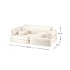 Cream White Settee Dimensions 4751030598345