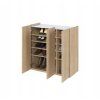 detail komody easy 03 dub scandi bily lesk