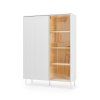 vitrina liba lb-02 s led osvetlenim bila dub vincenza