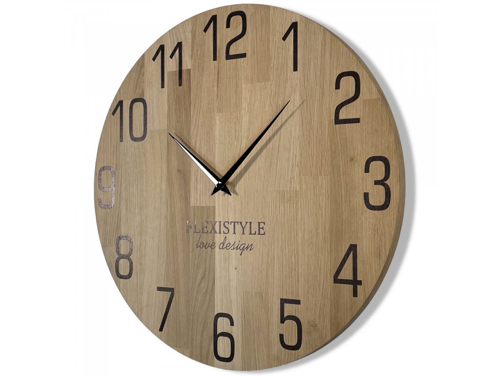Dřevěné nástěnné hodiny NATUR 30 cm