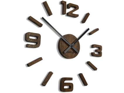 Drewniany zegar scienny debowy EKO 75cm brazowy