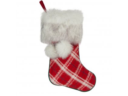 11559 vanocni puncocha grid cervene karo 50 cm