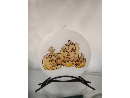 12028 svicka na stojanku s dekorem dyne