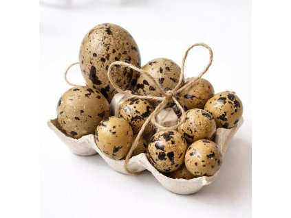 Dekorační  vajíčka v papírovém platu – hnědá