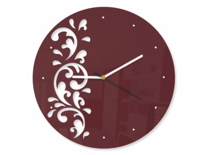 4529 designove hodiny flora hnede