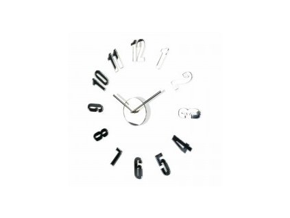 4556 2 nastenne hodiny diy admirable1 50 75cm zrcadlove stribrne