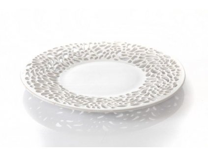 4736 keramicky talir sandra 37 cm bila
