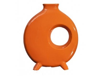 4850 2 oranzova keramicka vaza tango