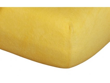 prostěradlo froté  tmave zluta 