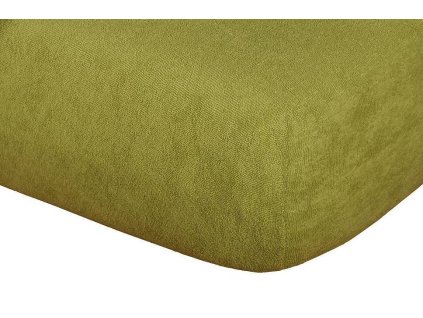 prostěradlo froté  olivové