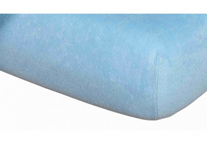 prostěradlo froté  svetle modra 