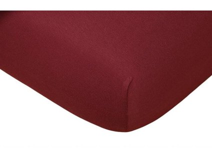 Jersey prostěradlo bordo