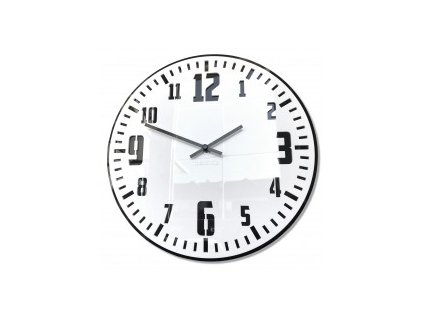 8525 nastenne hodiny unique cerna a bila