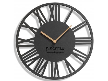 9557 nastenne hodiny loft piccolo 30cm cerne