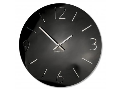 Nástěnné hodiny SLIM černé