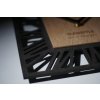 11253 4 nastenne hodiny loft piccolo 30 cm hranate cerne se drevem