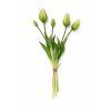 Umělá kytice tulipánů světle zelená