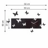 4499 1 nastenne hodiny motylci 20x60 cm bile