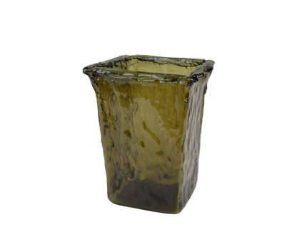 Váza čtvercová PANDORA, 13x22cm|1,6L, šedo zelená|San Miguel