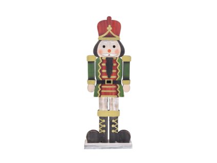 Dekorace NUTCRACKER, dřevo, červ./zel./černá, 16x45x5,5cm, FSC 100%|Ego dekor