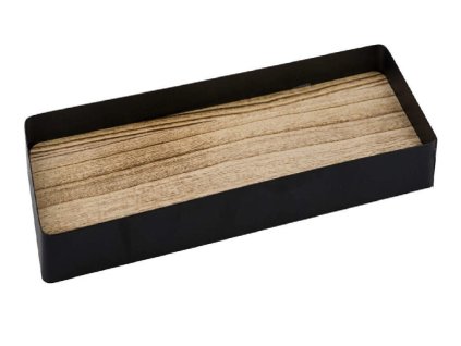 Podnos/Tác WOODY, dřevo, hnědá/černá, 41x13,5x3cm, ks