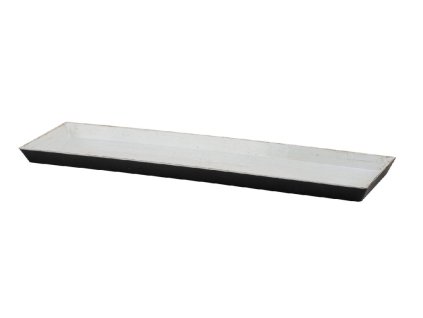 Mísa plastová, hranatá, bílá, 44x13x2cm