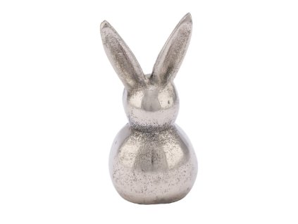 Aluminiumhase, silber, 5x5x10cm