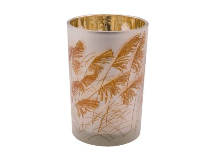 Svícen Golden Grass, 15x15x15cm, ks