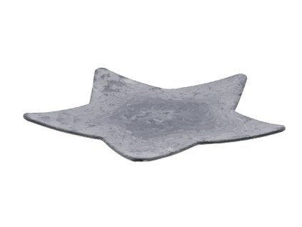 Tác STAR, plast, šedá patina, pr.33x1cm, ks